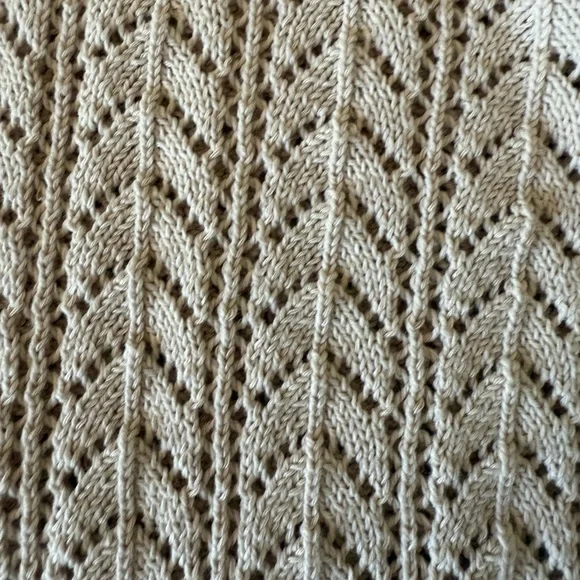 NWT Talbots Cream & White V-Neck Women's Sweater SZ M (Summer 2025) - Picture 6 of 16